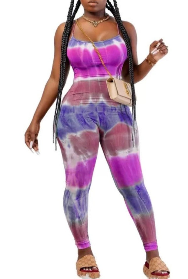One piece spaghetti strap jumpsuit